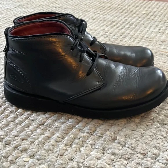 Clarks 10 black leather, new soles CLARKS COLLECTION Cushion Ortholite Black Leather Oxford  main image 3